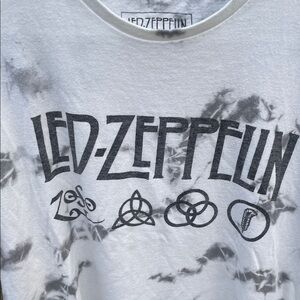 Led Zeppelin Gray Tie-Dye Short Sleeve Tee